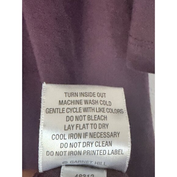 Garnet Hill Midi Dress Womens M Purple 3/4 Sleeve Comfort Stretch Casual - Picture 5 of 9